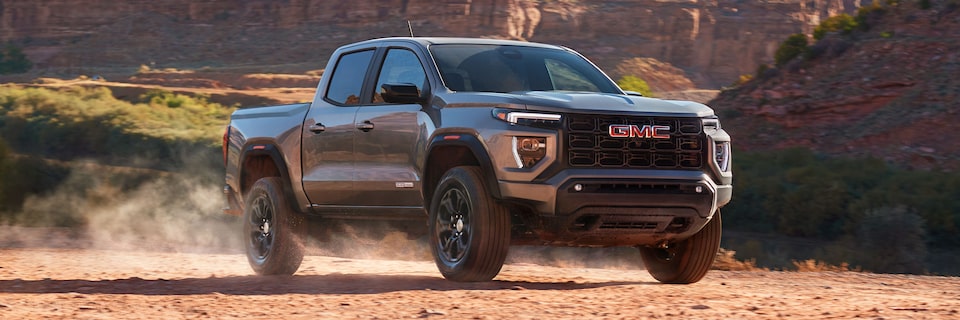 Three-Quarters View of the 2025 GMC Canyon Mid-Size Pickup Truck