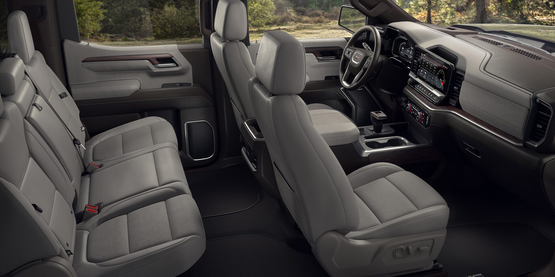 2025 GMC Sierra 1500 interior front and back row seats