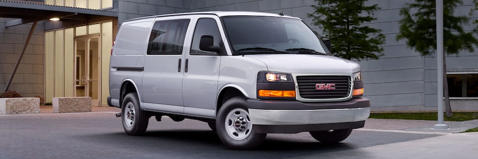 A Passenger Side Shot of the GMC Savana Cargo Van