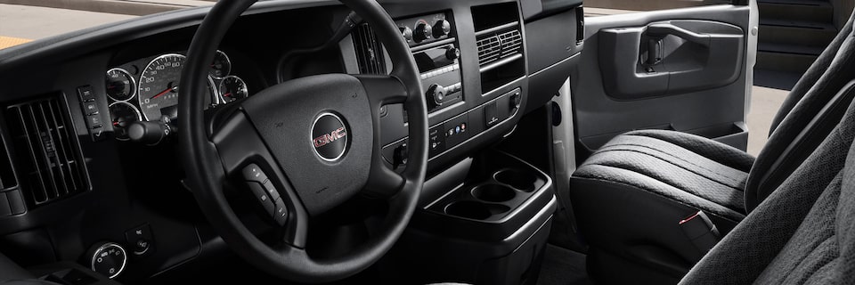 A Driver's Side View of the GMC Savana Cargo Interior