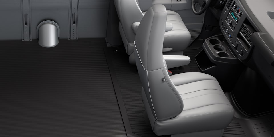 A Driver's Side View of the GMC Savana Cargo Interior