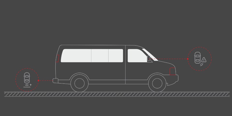Graphic of Side Blind Zone Alert in Use