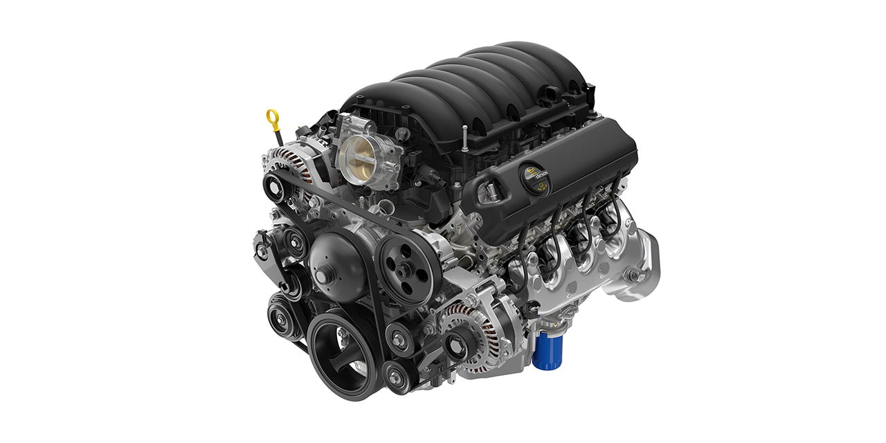 Detailed View of a Powerful and Modern V8 Engine, Highlighted Against a White Background