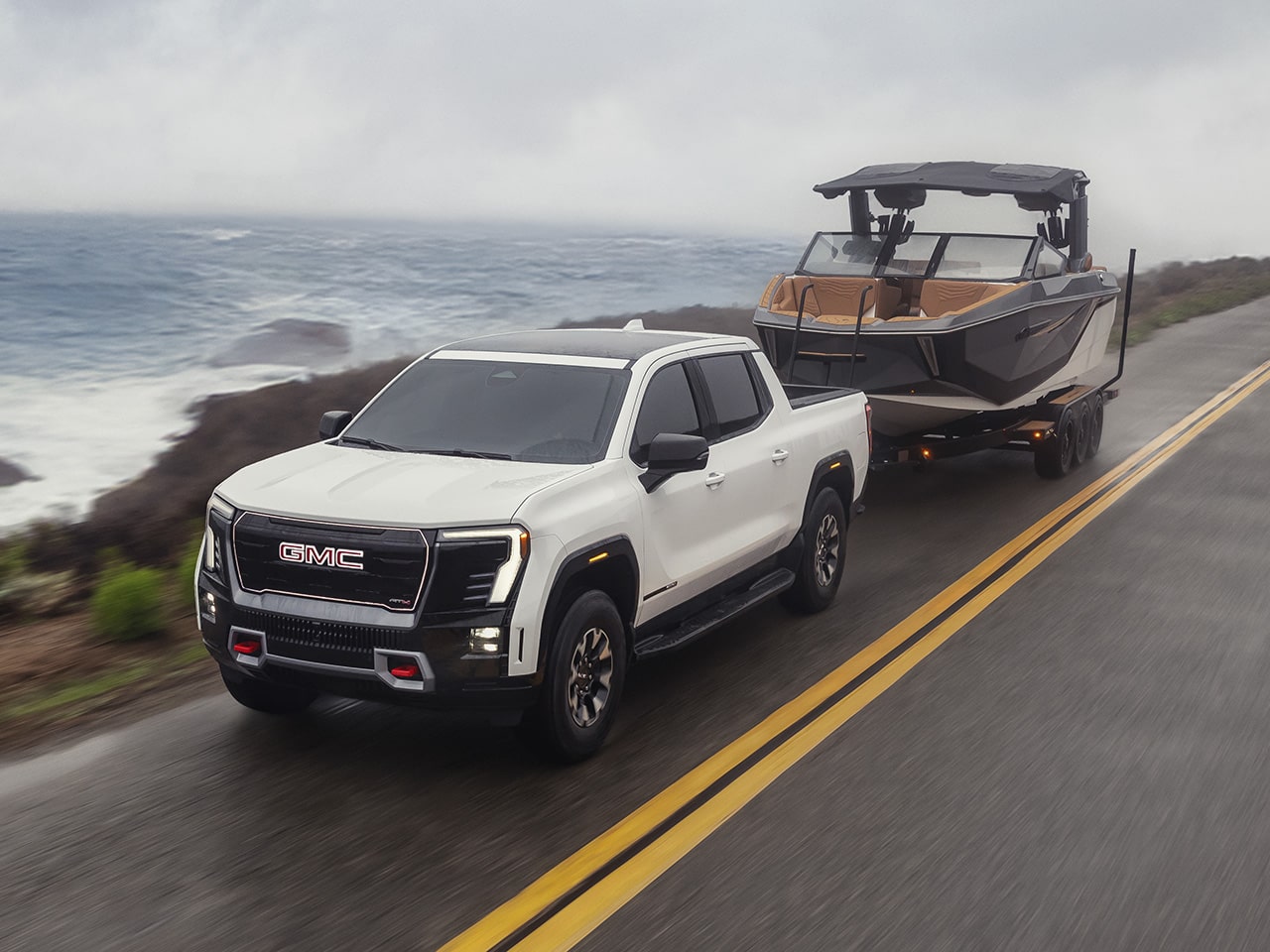 2026 gmc sierra ev driver side towing boat