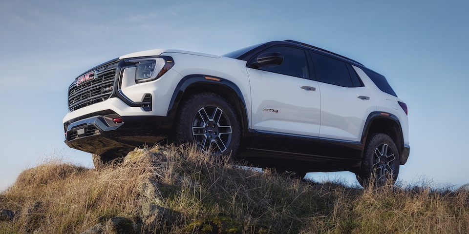 The 2026 GMC Terrain AT4 Small Off-Road SUV Using the Hill Descent Control