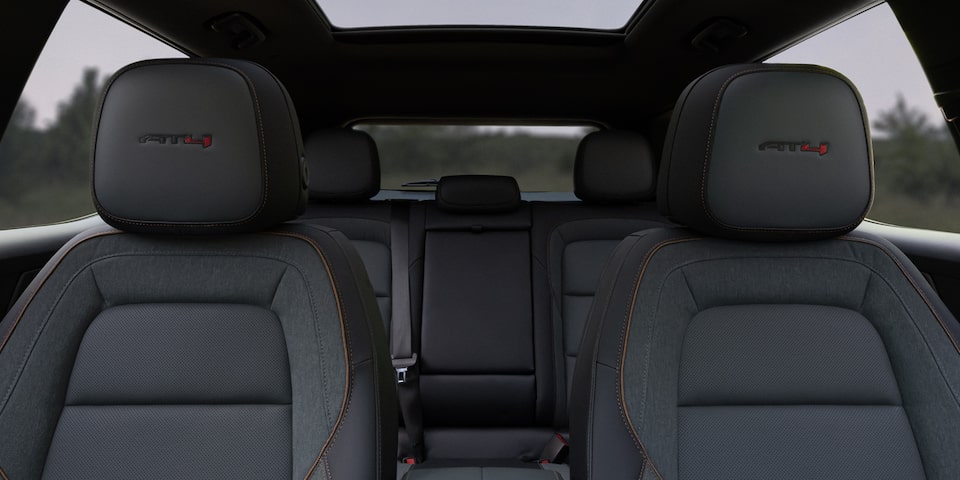 Interior View of the 2 Row Seating in the 2026 GMC Terrain AT4 Small Off-Road SUV