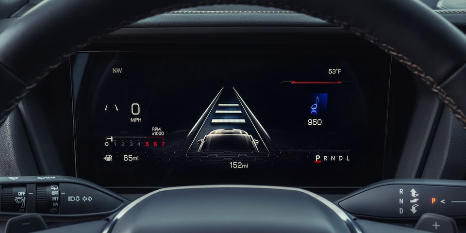 Interior View of the 11 Inch Diagonal Drivers Infotainment Center in the 2026 GMC Terrain AT4 Small Off-Road SUV