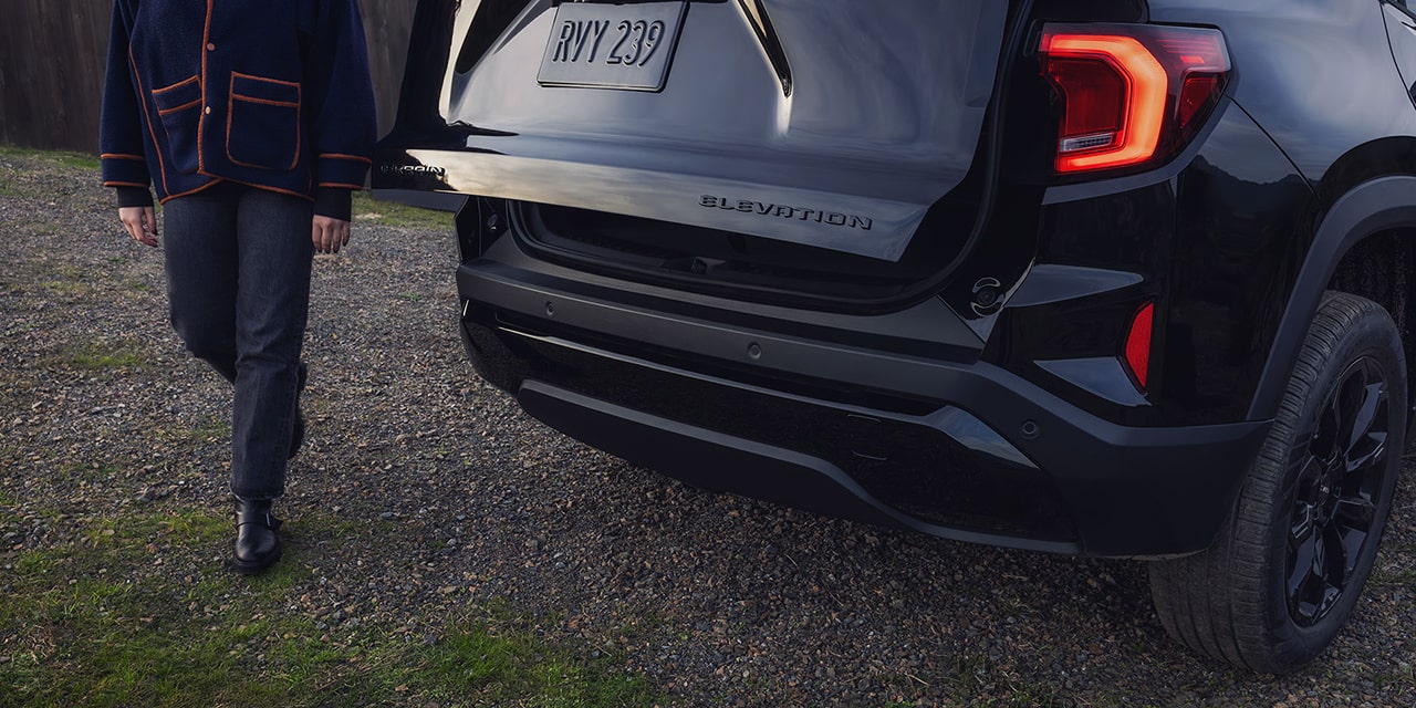 Close-up of the Autosense Power Liftgate on the GMC Terrain Elevation Compact SUV