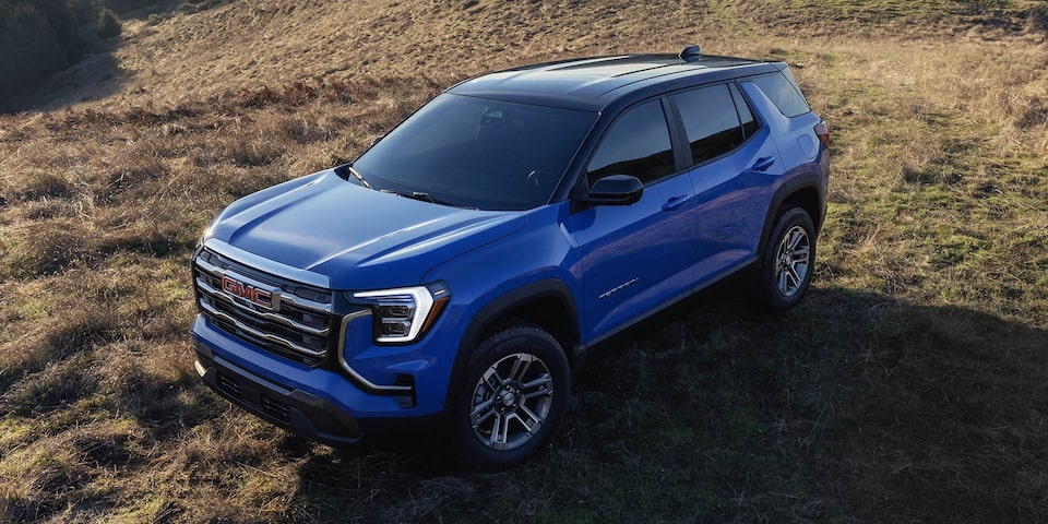 Birds-Eye View of a Blue 2026 GMC Terrain Small SUV