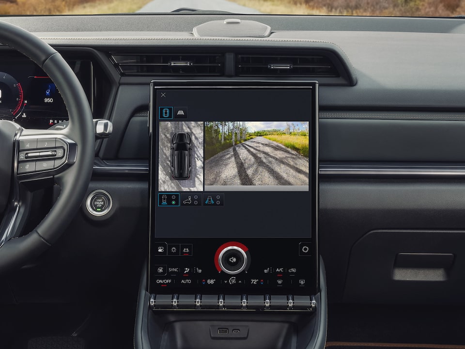 Close-up of the Rear View Mirror in the GMC Terrain Small SUV
