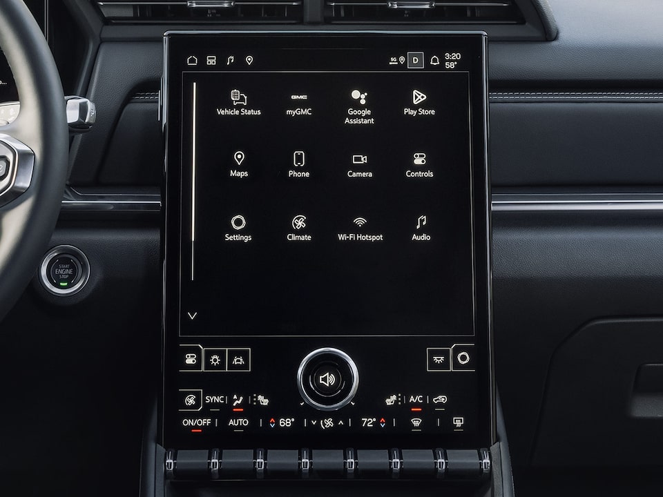 Close-up of the 15 Inch Diagonal Premium GMC Infotainment System in the 2026 GMC Terrain