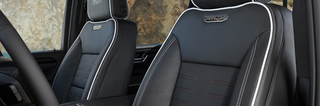 2026 GMC Sierra 2500HD AT4X – double-needle stitching interior detail