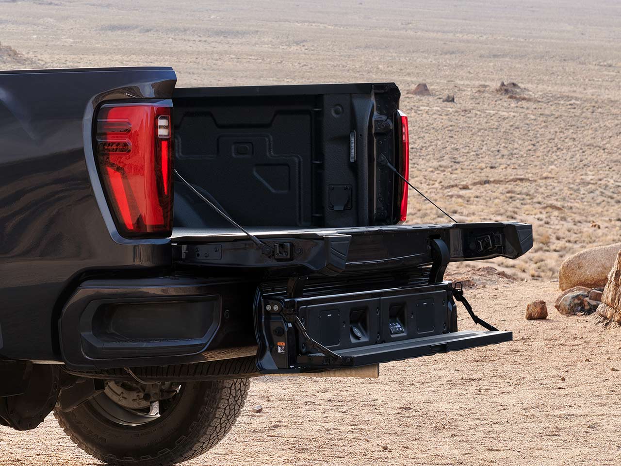 Six-function MultiPro Tailgate on the 2026 GMC Sierra HD