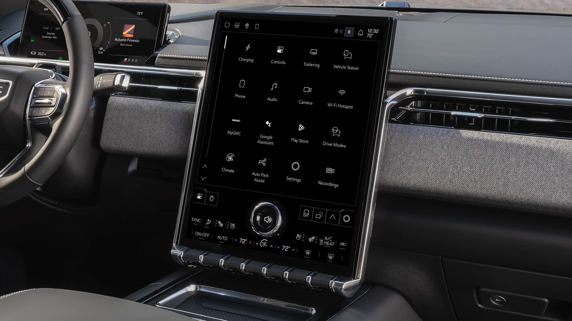 The Sophisticated Digital Cockpit and Large Infotainment Screen of the 2027 GMC Sierra EV