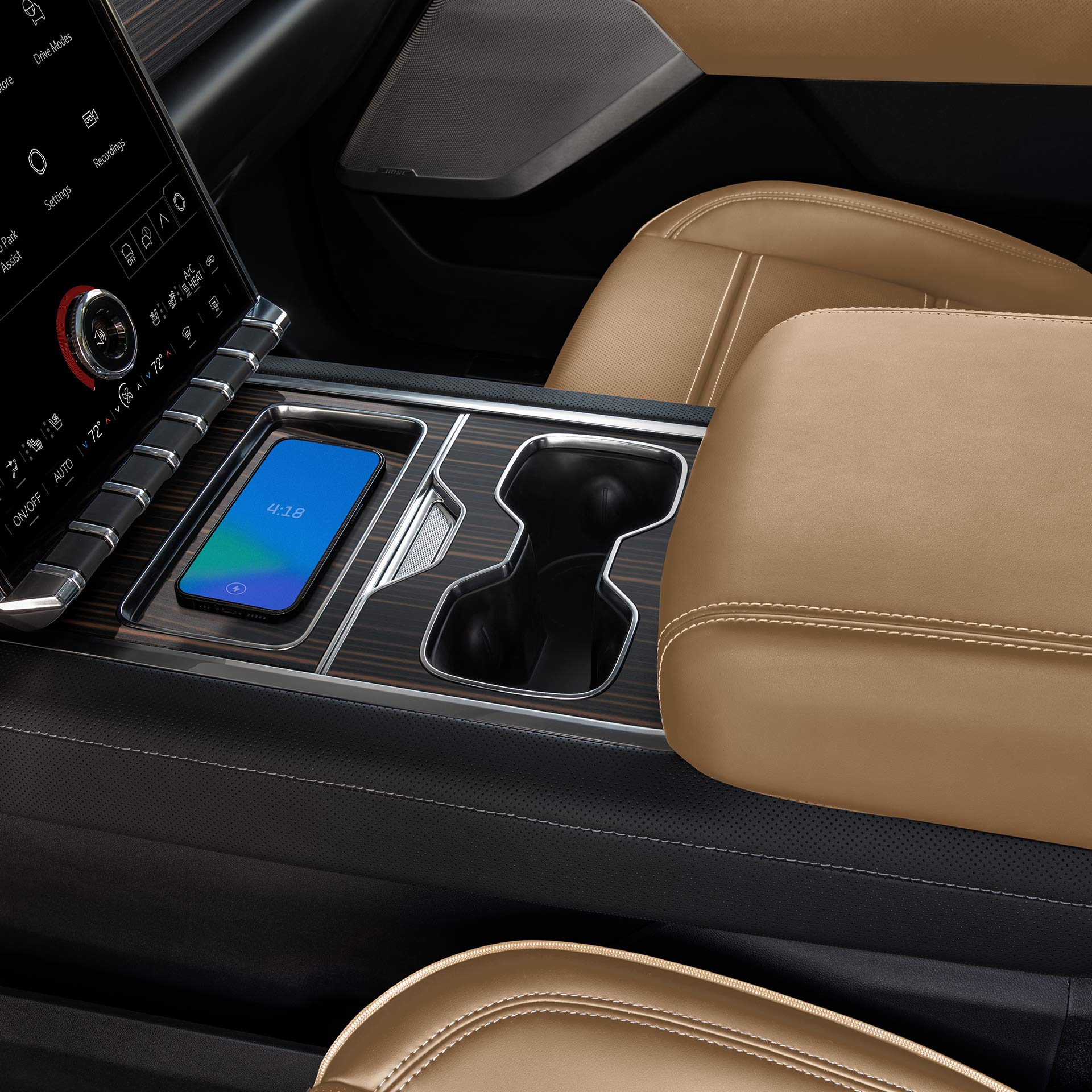 The Modern Center Console of the 2027 GMC Sierra EV with Wireless Charging