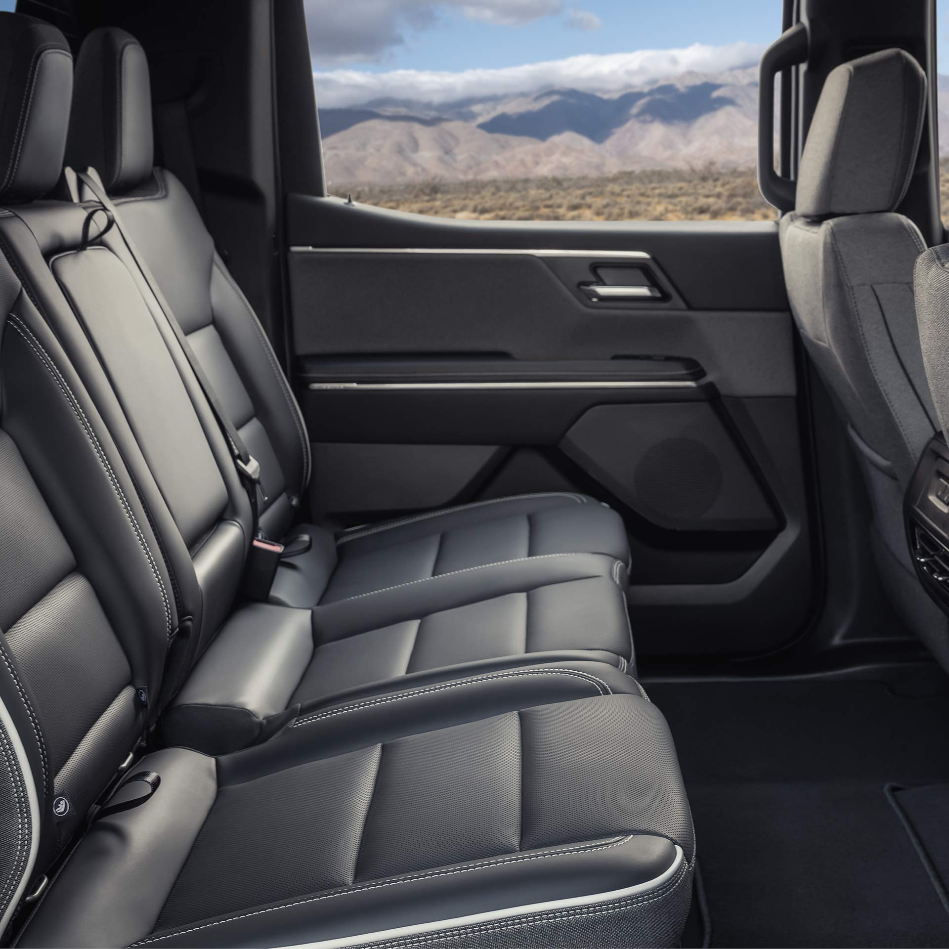 The Spacious and Refined Rear Seating Area of the 2027 GMC Sierra EV