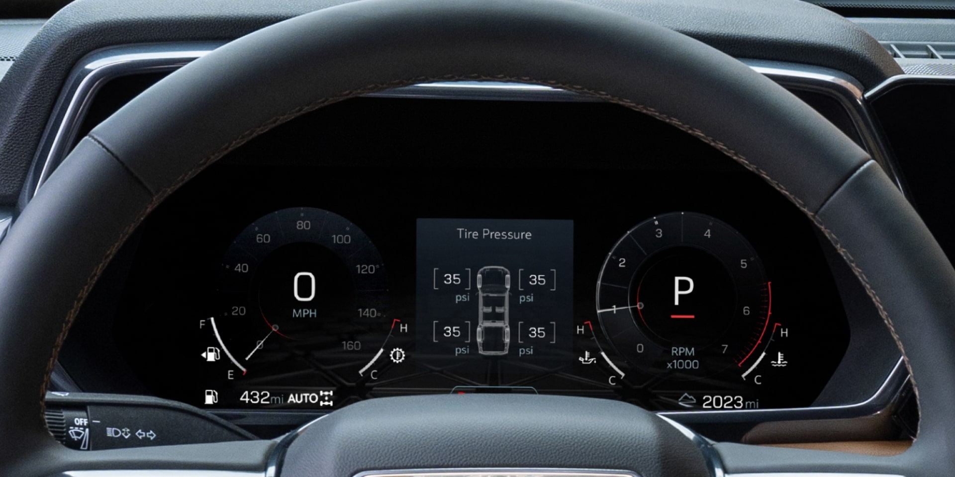 The Digital Gauge Cluster and Steering Wheel of the 2027 GMC Canyon