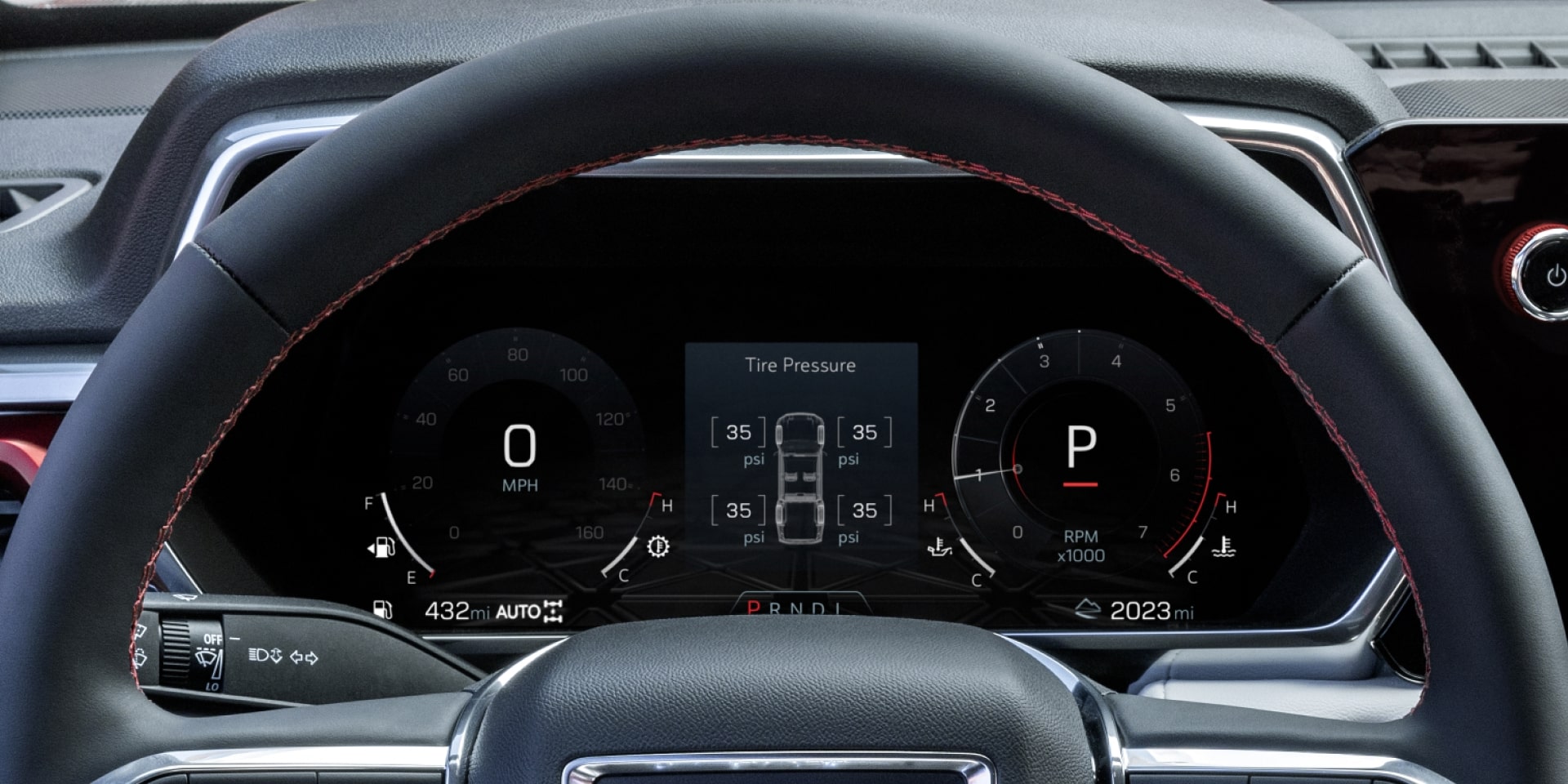 The Digital Gauge Cluster and Steering Wheel of the 2027 GMC Canyon