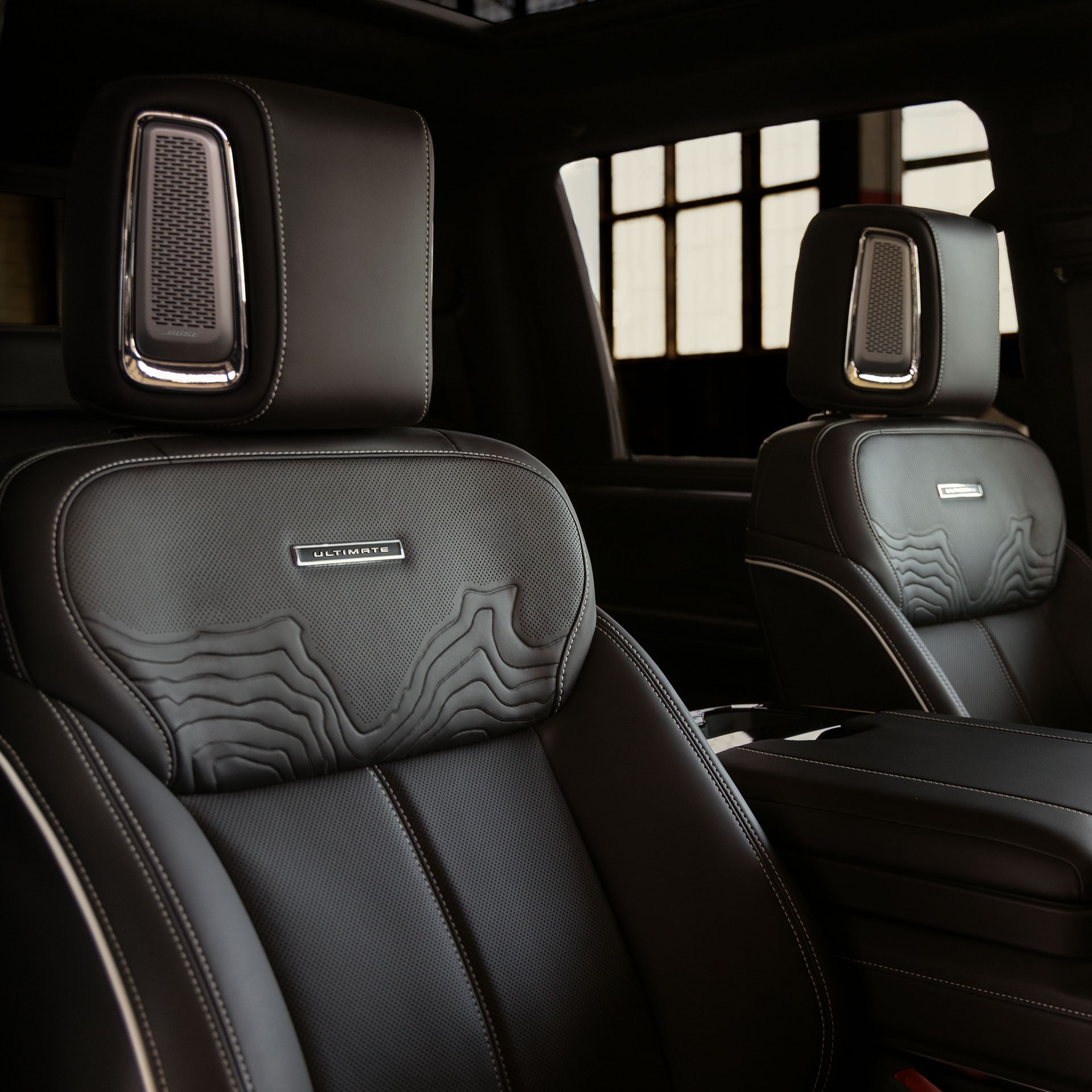 Front Passenger Seat of the 2027 GMC Sierra 1500 Ultimate Trim with Topographical Stitching