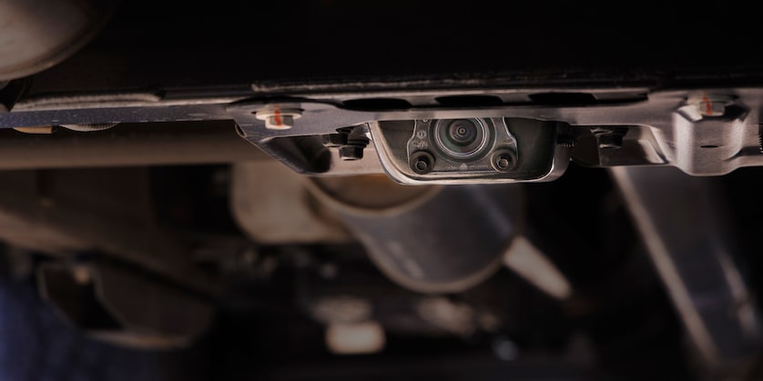 Underbody camera view on the 2027 Sierra 1500 AT4X