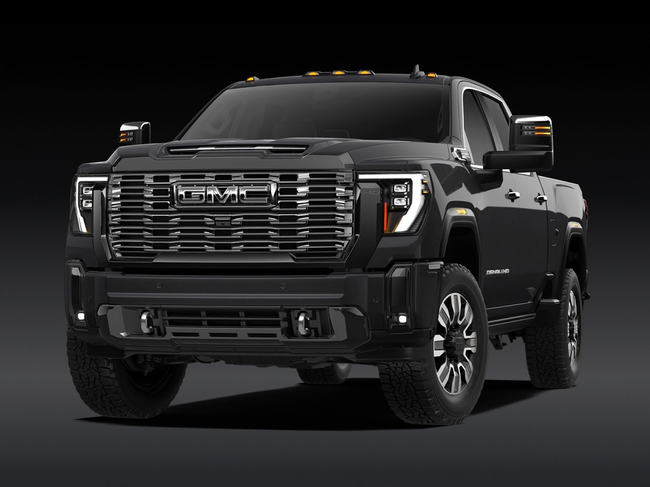A Front View of the Dark Gray 2027 GMC Sierra HD Denali Ultimate