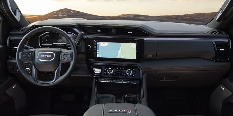 Rear Passenger View of the GMC Sierra HD AT4 Interior