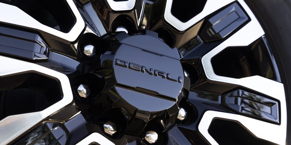Closeup on the Stylish Wheels of the GMC Sierra HD Denali