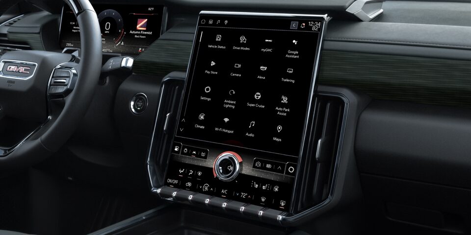 The 2024 GMC Acadia 15" Display and Infotainment System