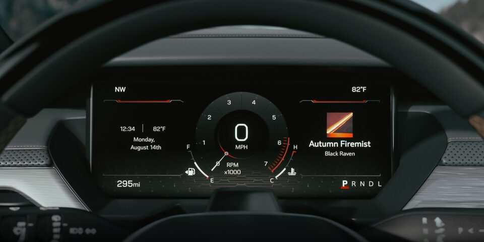 Close-Up on the 11" Diagonal Driver Information Center on the 2024 GMC Acadia AT4