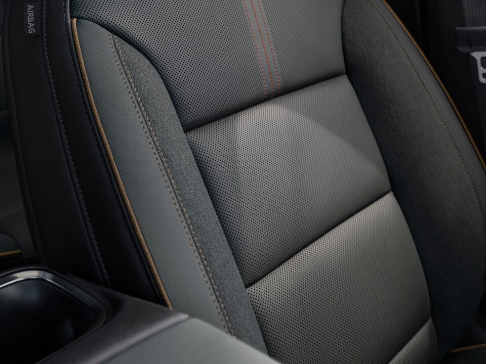Close-Up on the Interior Seating of the 2024 GMC Acadia AT4