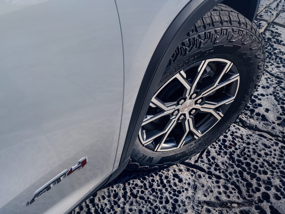 Close-Up on the Tire and Rim on the 2024 GMC Acadia Reveal 