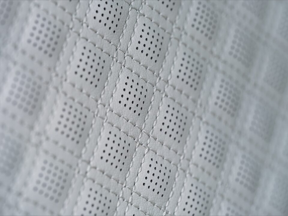 Close-Up on the Stitched Seating on the 2024 GMC Acadia Denali