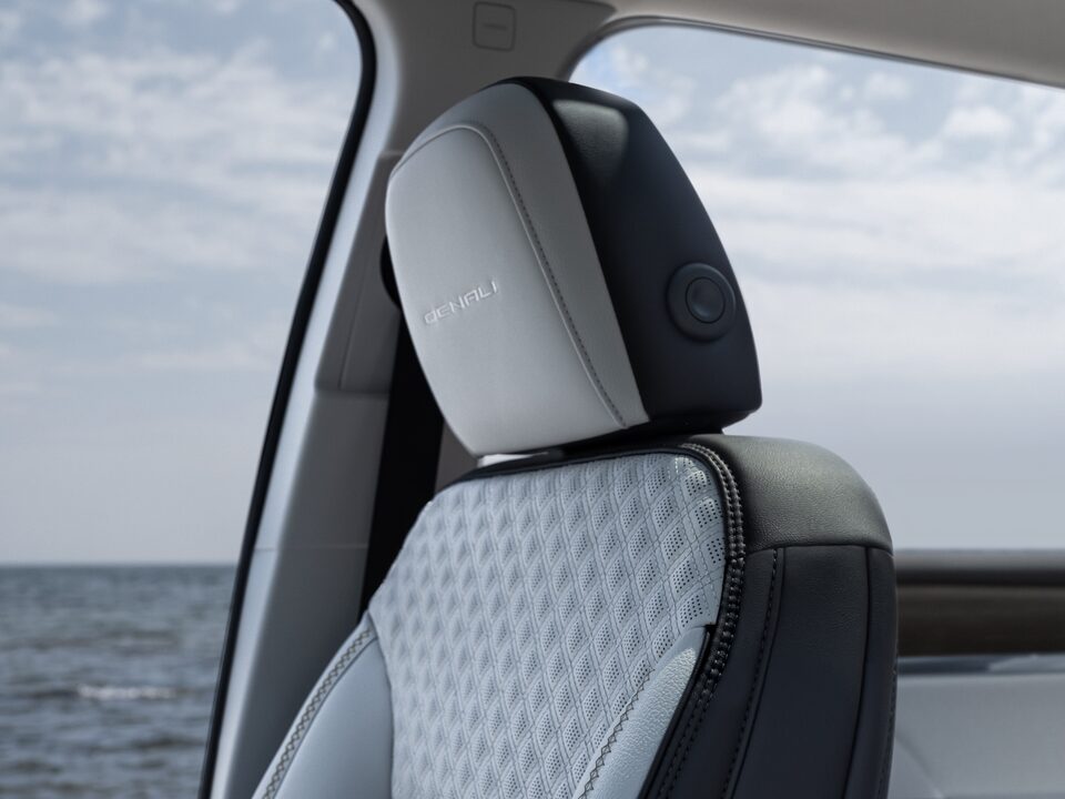 Close-Up on the 2024 GMC Acadia Denali Headrest