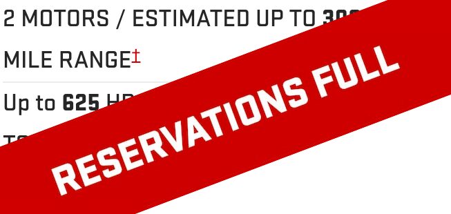 Reservations Full