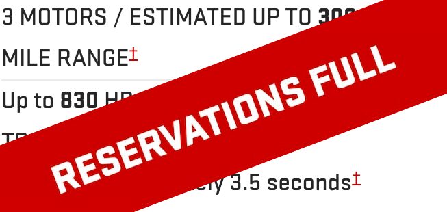 Reservations Full