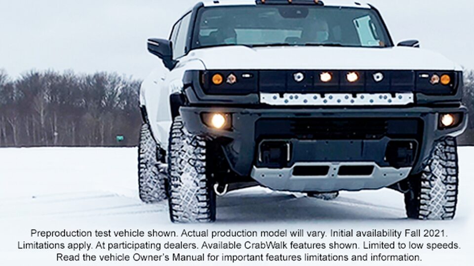 2021 GMC HUMMER EV Electric Truck passenger side angle view