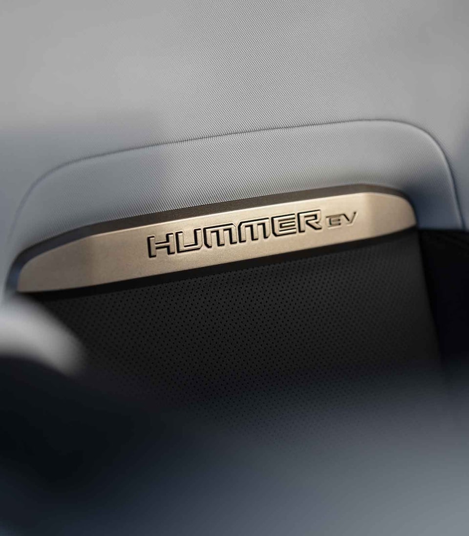 2021 HUMMER EV Electric Truck Edition 1 emblem close up