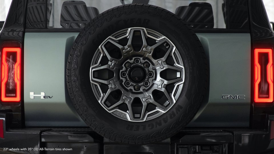 GMC HUMMER EV electric SUV rear 35-inch tire