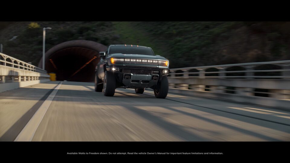 Video screenshot of 2020 GMC HUMMER EV Electric Truck front headlights