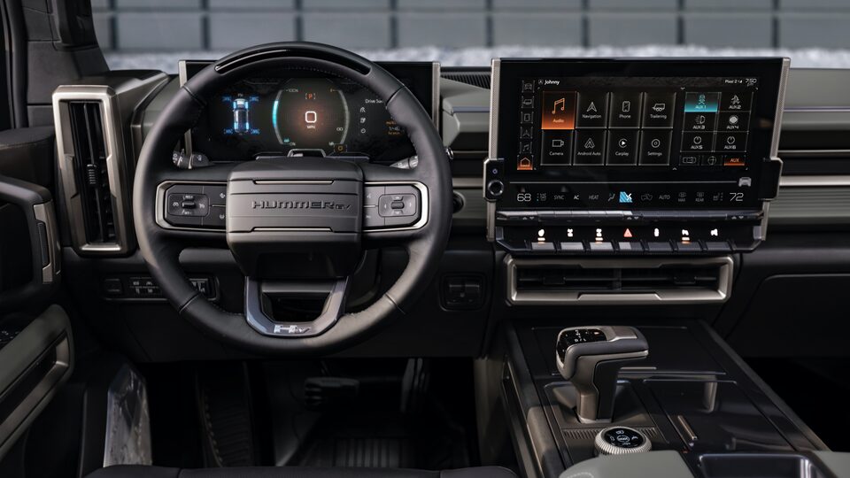 2020 GMC HUMMER EV Electric Truck infinity roof open interior view