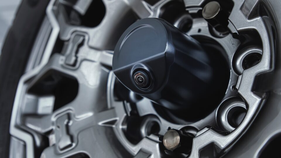 GMC HUMMER EV electric SUV with Ultra Vision camera close up