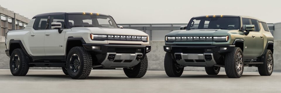 2020 GMC HUMMER EV Electric Truck Side Angle Exterior View