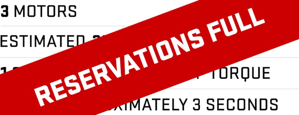HUMMER EV Reservations Full Notice