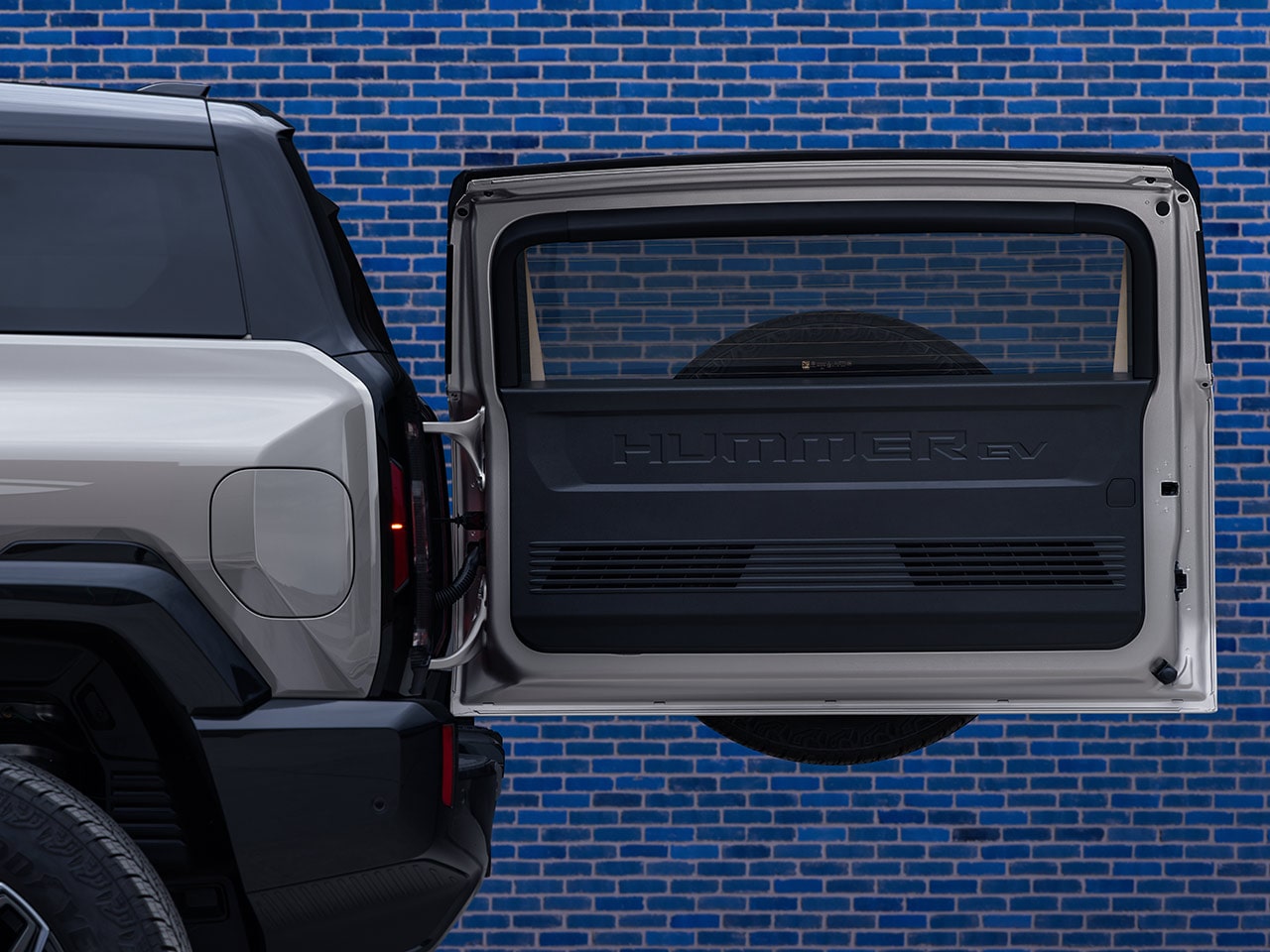 The Opened Power Rear Gate on the 2026 GMC HUMMER EV SUV