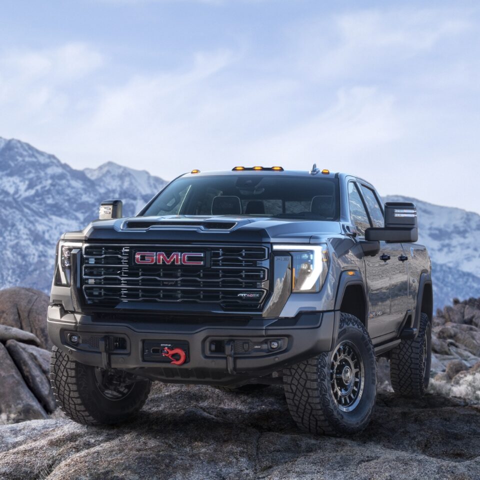 Close-up Shot of the GMC Sierra HD AT4X Parked