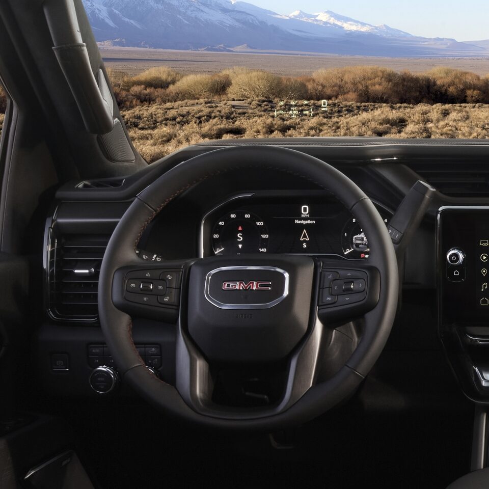 The Steering Wheel on the GMC Sierra HD AT4X