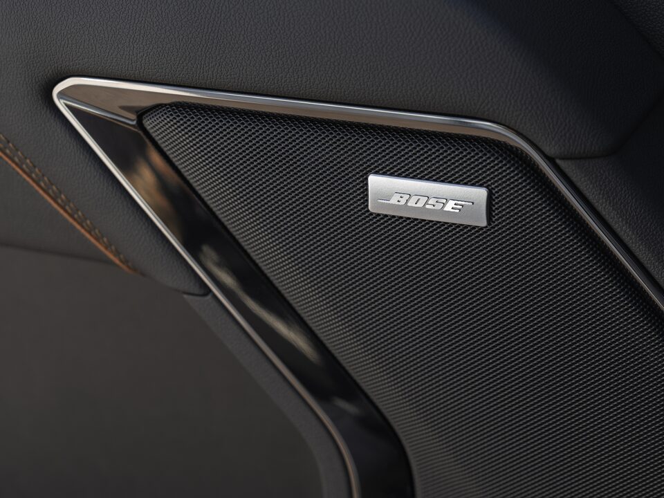 Close-up on the Bose Speaker on the Door Panel of the GMC Sierra HD AT4X