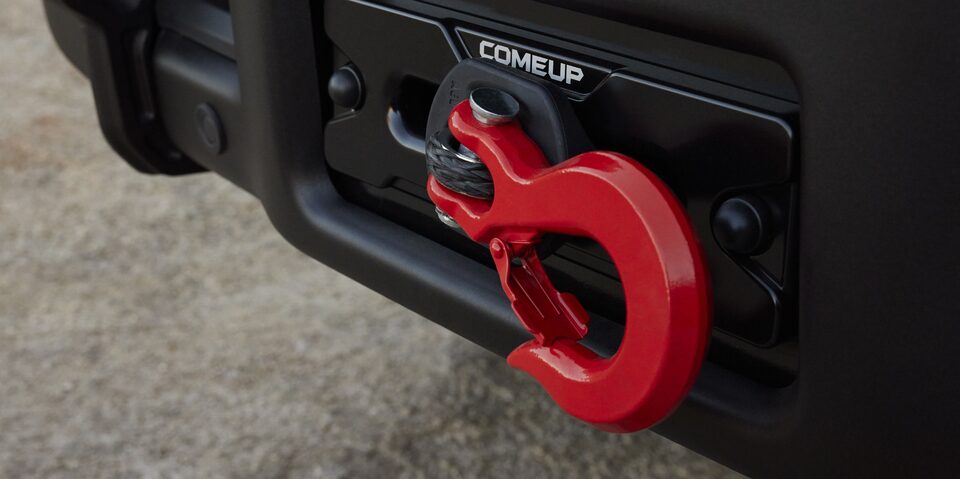 A Shot of the Recovery Hook on the Back of the GMC Sierra HD AT4X