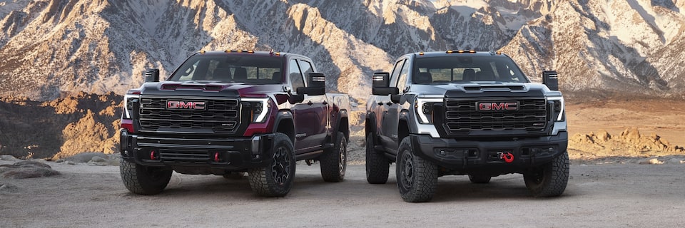 The Sierra HD AT4X & AT4X AEV Edition Parked Off-road in a Valley