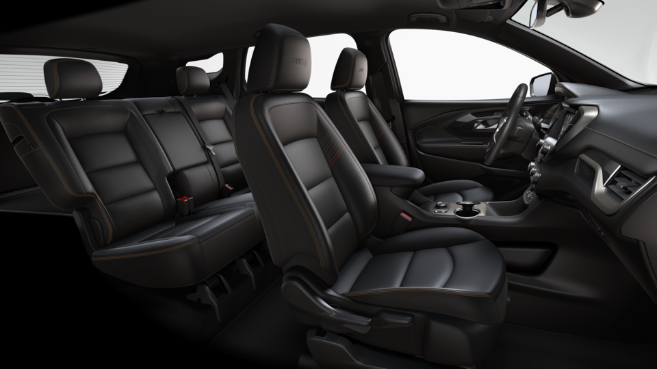 A Passenger's Side View of the Jet Black GMC Terrain Interior